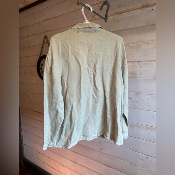 Nicole Miller | Lagenlook Linen Blend Long Sleeve Pullover Top - Picture 6 of 7